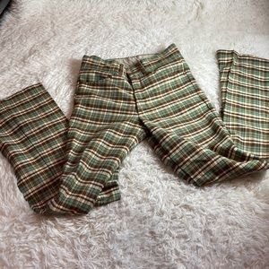 Vintage 1970's Sears Toughskins Plaid Flare Pants-Unisex